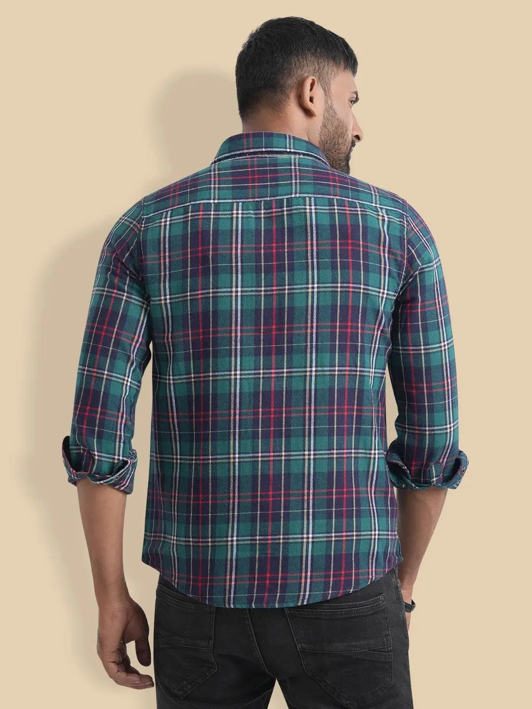 Men's Flannel Check Full Sleeve Shirt