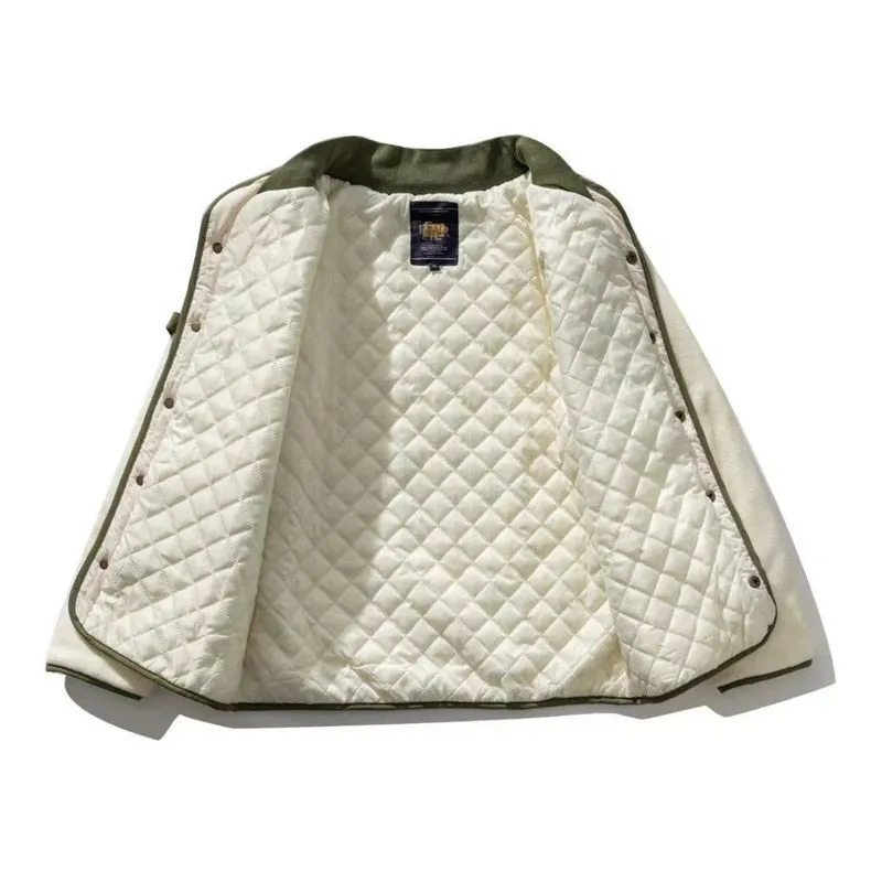 Military Linner Motived Fleece Jacket