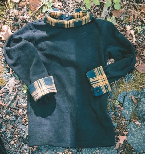 Mini Nod Velvet Turtleneck Maxi Jumper Black/Yellow