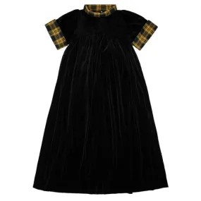 Mini Nod Velvet Turtleneck Maxi Jumper Black/Yellow