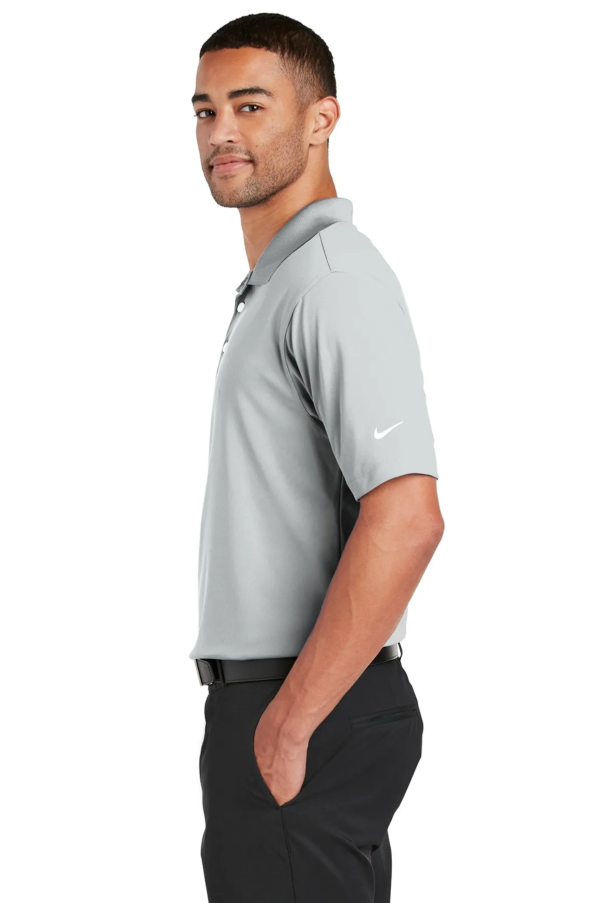 Nike Dri-FIT Micro Pique Polo / Wolf Grey / Cape Henry Strength & Conditioning