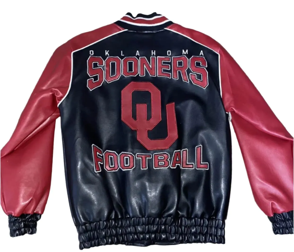 Oklahoma Sooners NCAA Football Leather Varsity Jacket USA