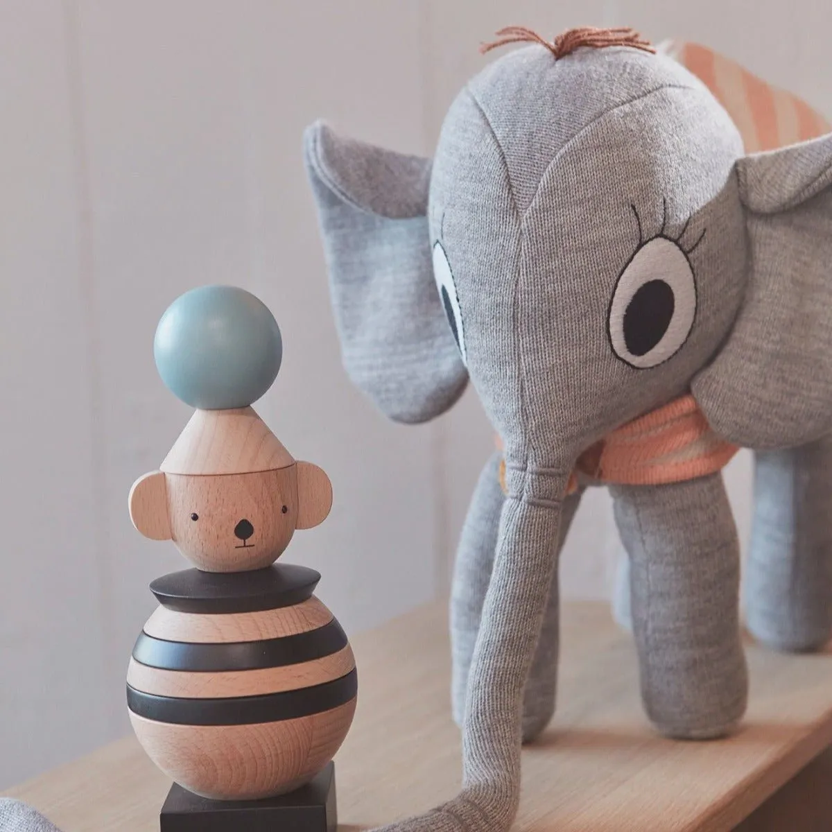 Peluche Éléphant Ramboline - Gris