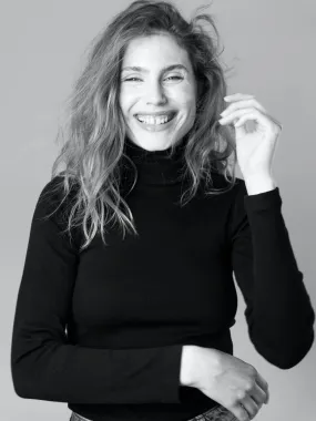 PETRA RIB TURTLENECK Sort