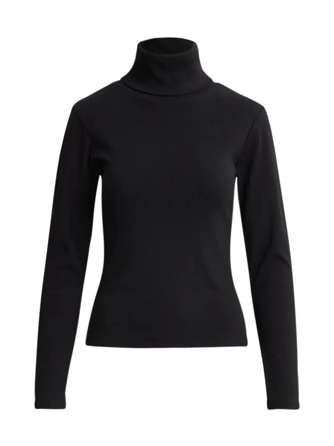 PETRA RIB TURTLENECK Sort