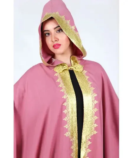 Pink cape with sfifa in gold