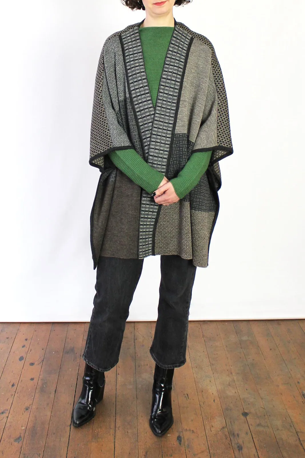 Pique Collage Baby Alpaca Cape