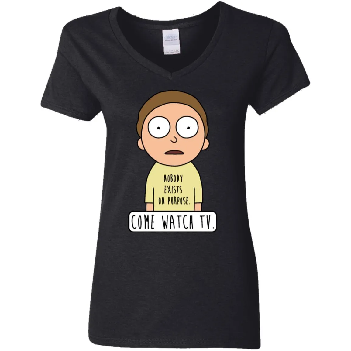 Rick And Morty Come Watch Tv Quote Women V-Neck T-Shirt