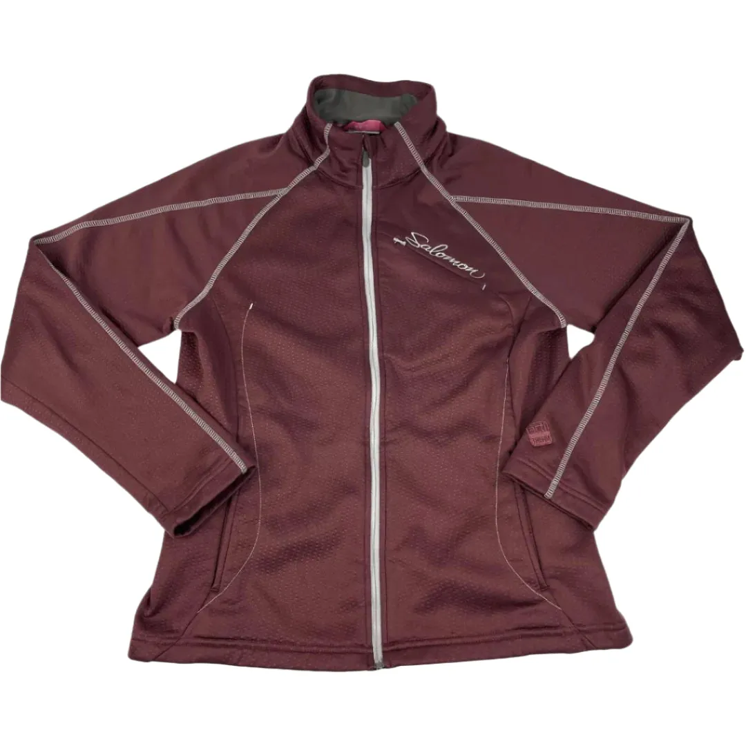 SALOMON FLEECE JACKET-MAROON-S