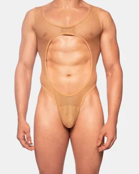 Show Your Abs Bodysuit | Tan