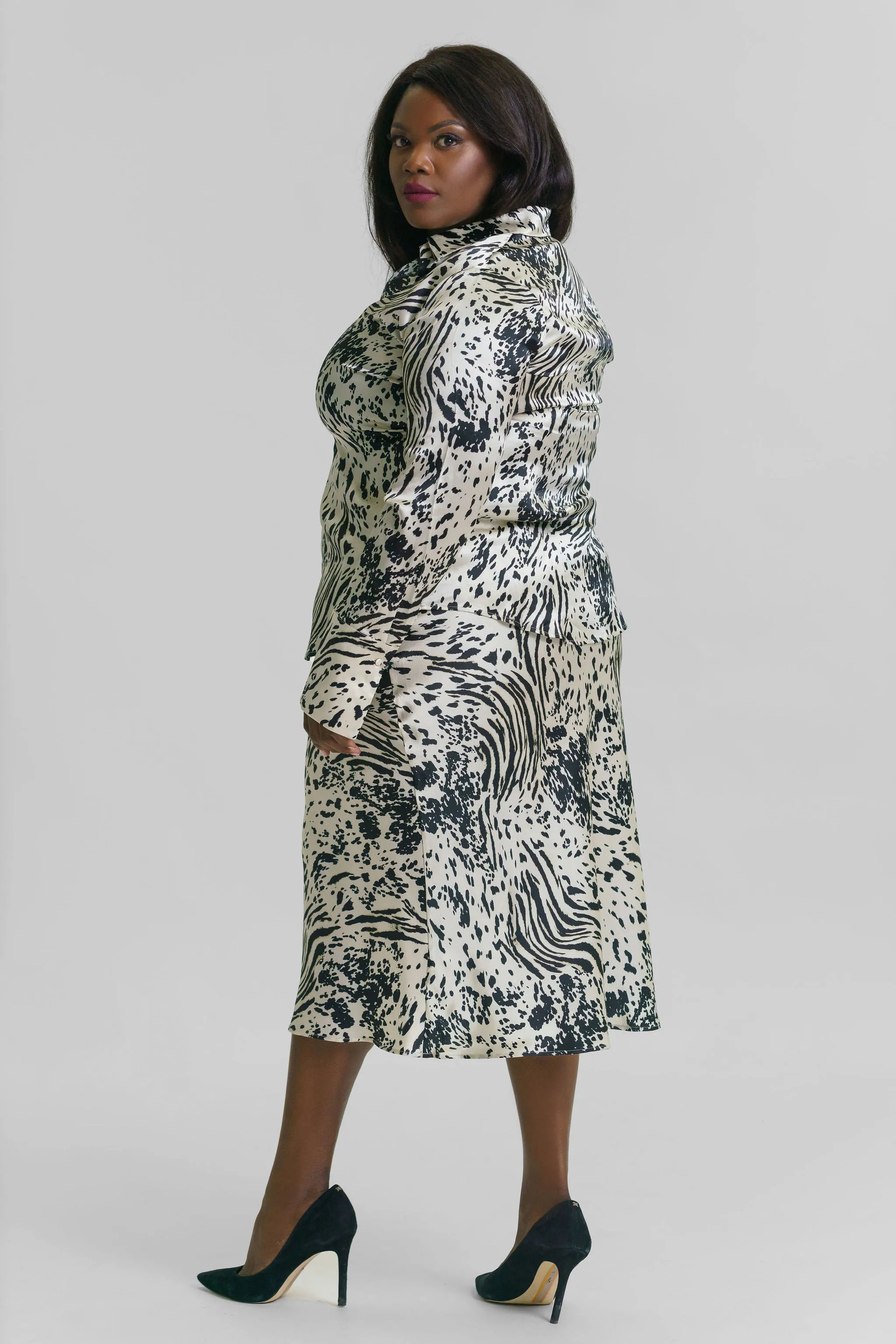 SIENA SLIP SKIRT - Zebra Graze