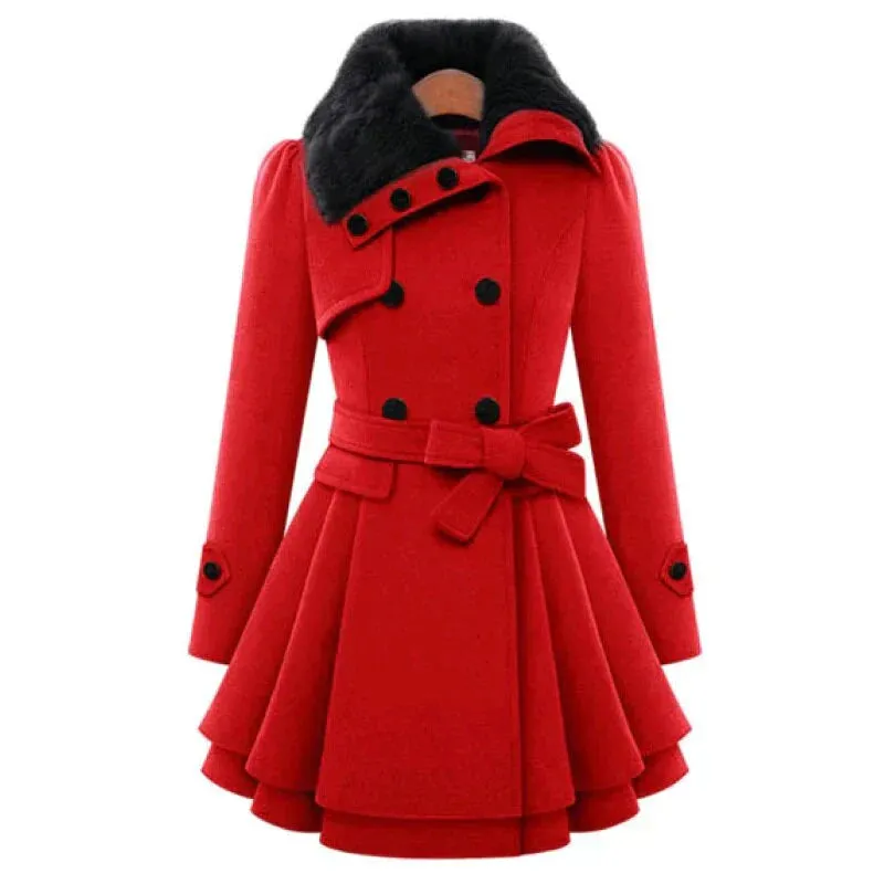SIENNA | CHIC TRENCH COAT WITH VEGAN FUR