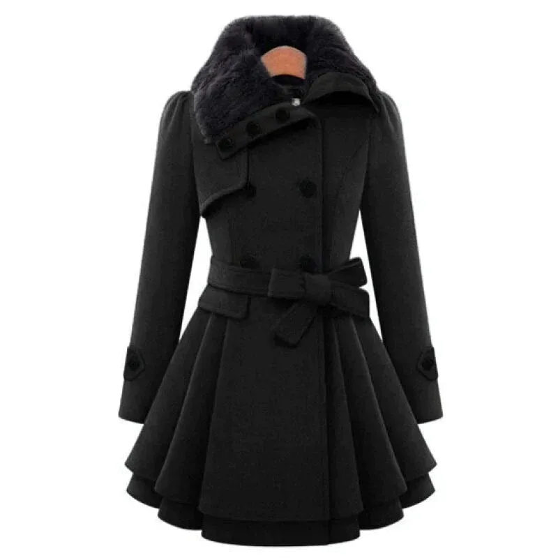 SIENNA | CHIC TRENCH COAT WITH VEGAN FUR