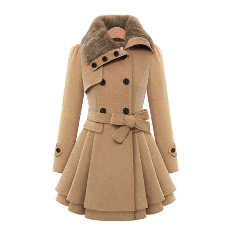 SIENNA | CHIC TRENCH COAT WITH VEGAN FUR
