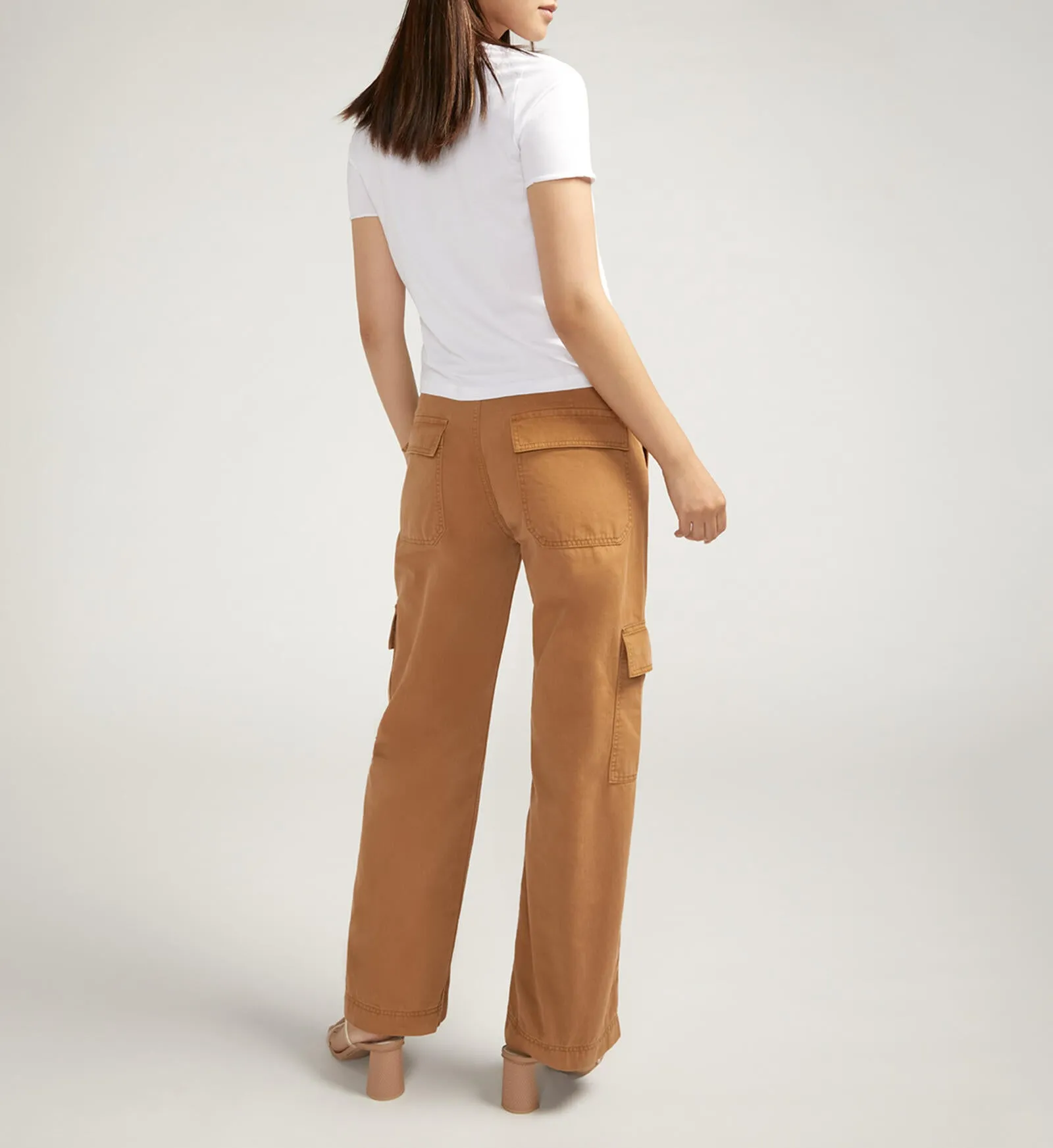 Silver Jeans Women's Wide Leg Utility Cargo Pant - Camel