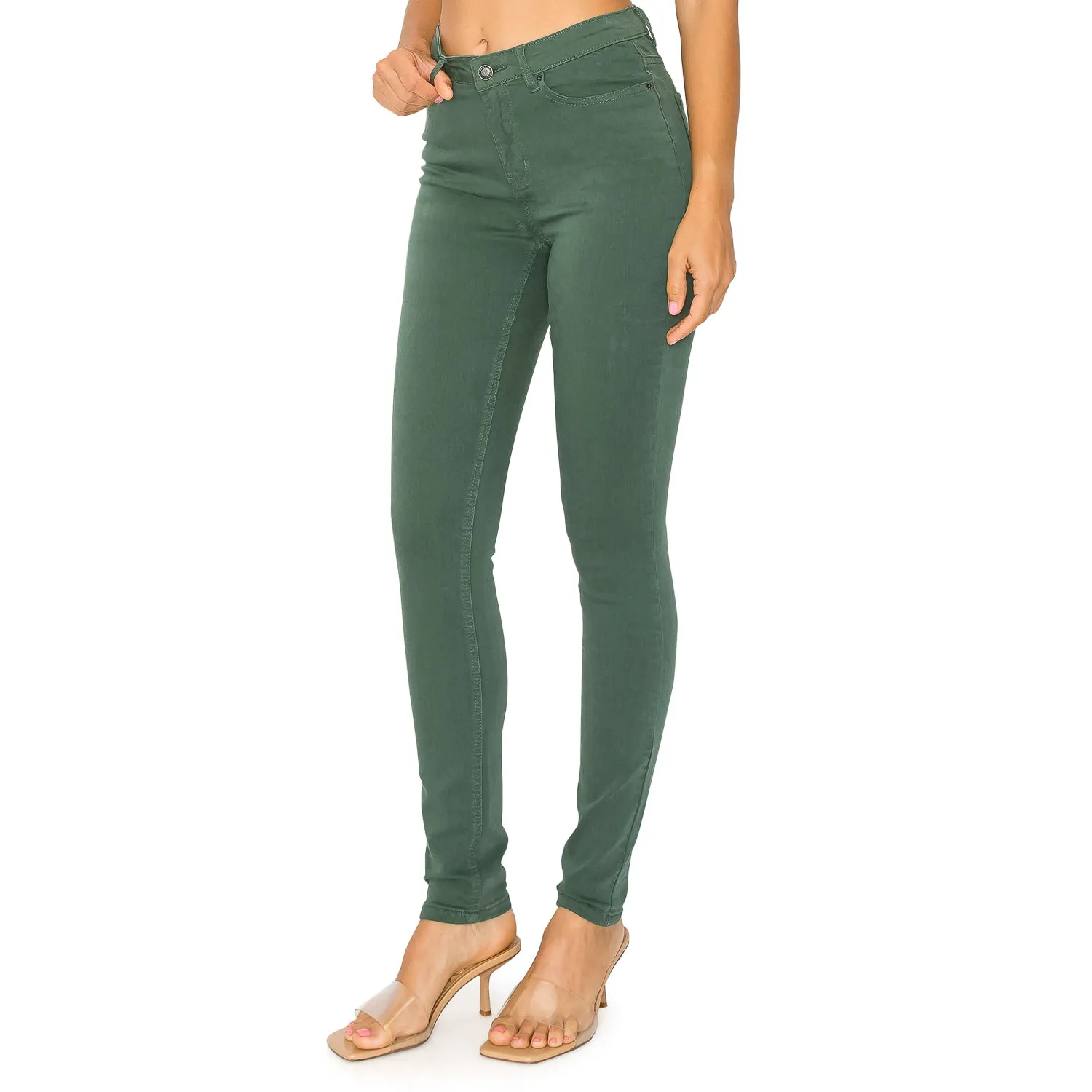 Soft Stretchy High Rise The Everyday Skinny Jeans - Hunter Green
