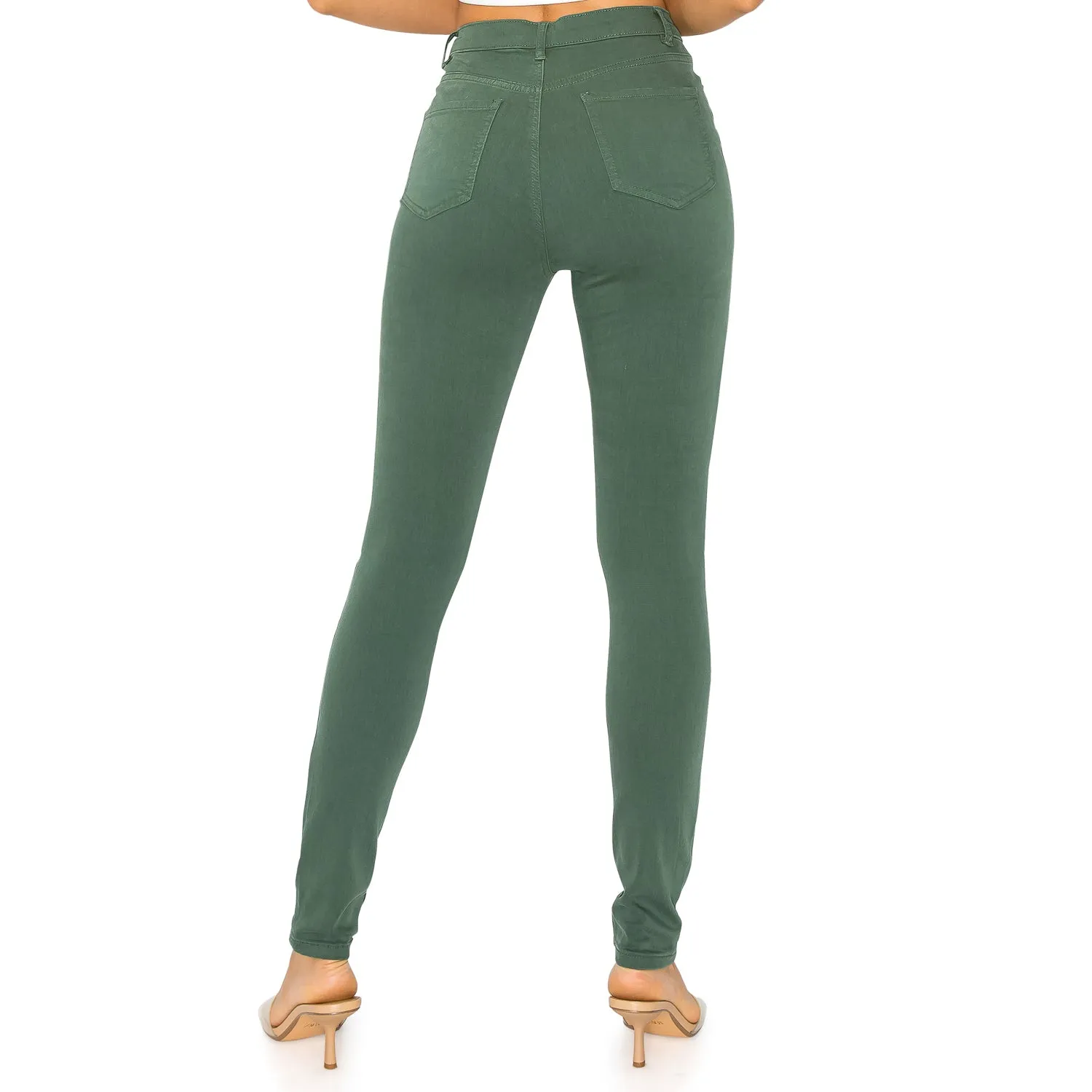 Soft Stretchy High Rise The Everyday Skinny Jeans - Hunter Green