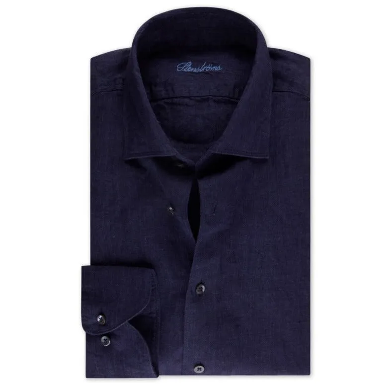 Stenstroms Navy Linen Shirt