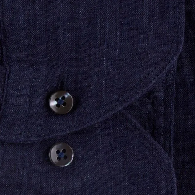 Stenstroms Navy Linen Shirt