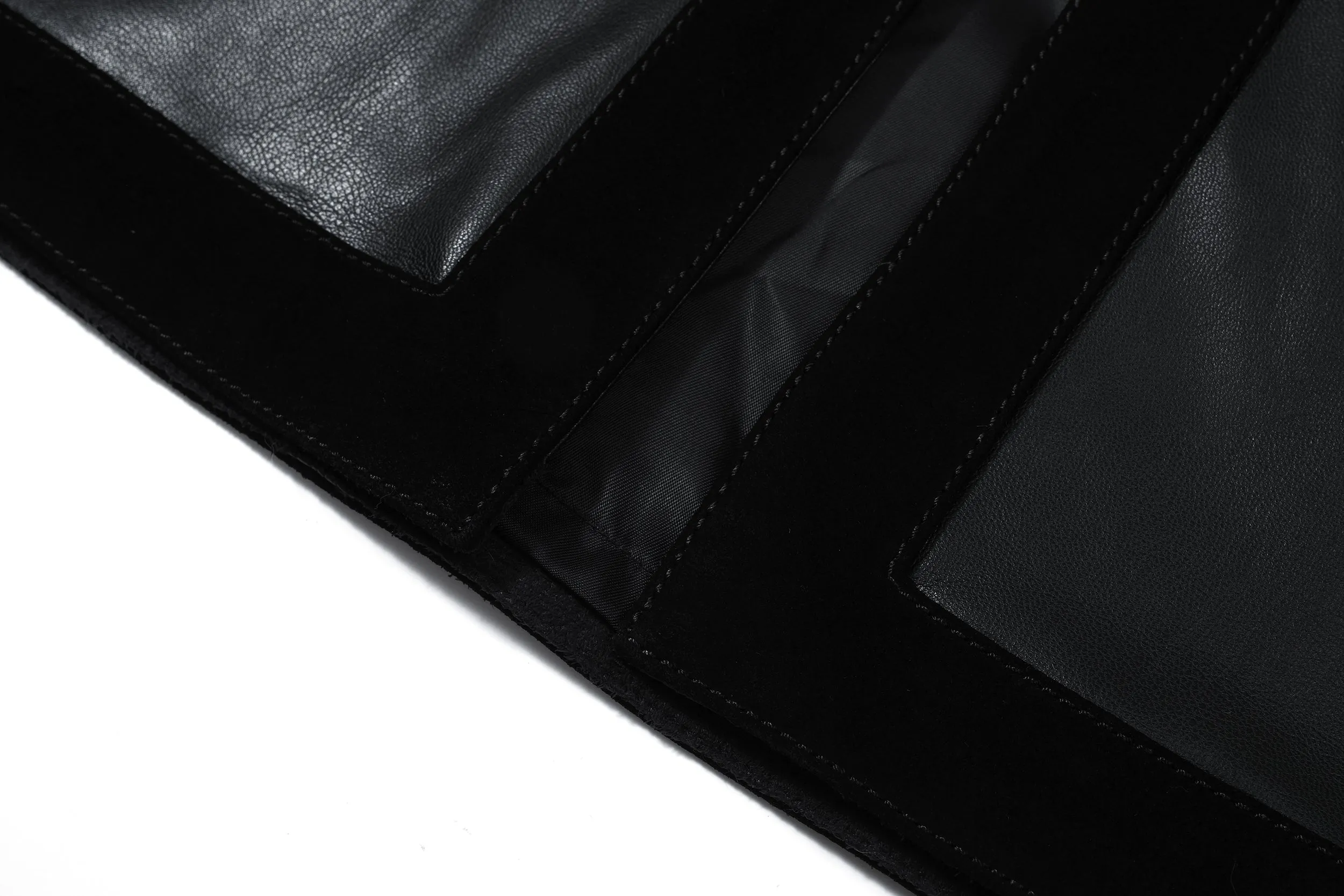 Suede Leather Midi Skirt