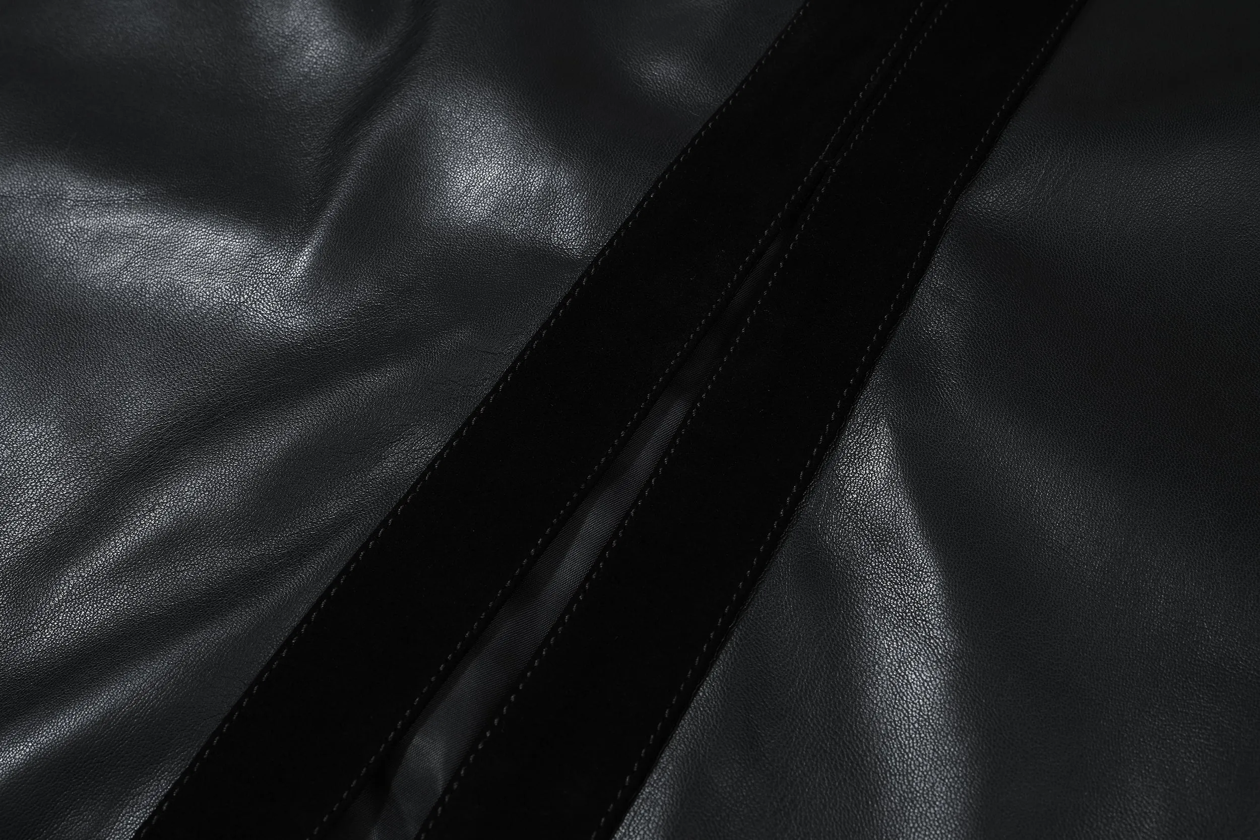 Suede Leather Midi Skirt