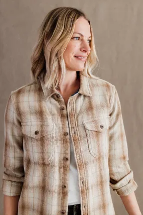 Unisex Blanket Shirt in Oatmeal Culver Plaid | Outerknown