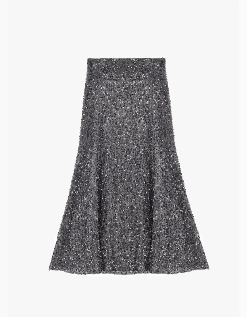 Vanessa Sequin Midi Skirt