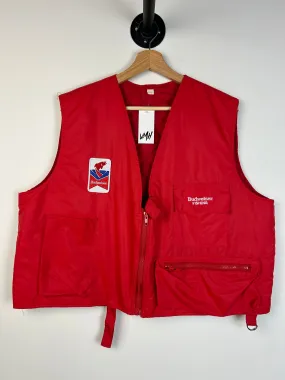 Vintage 80's Budweiser Red Fishing Vest