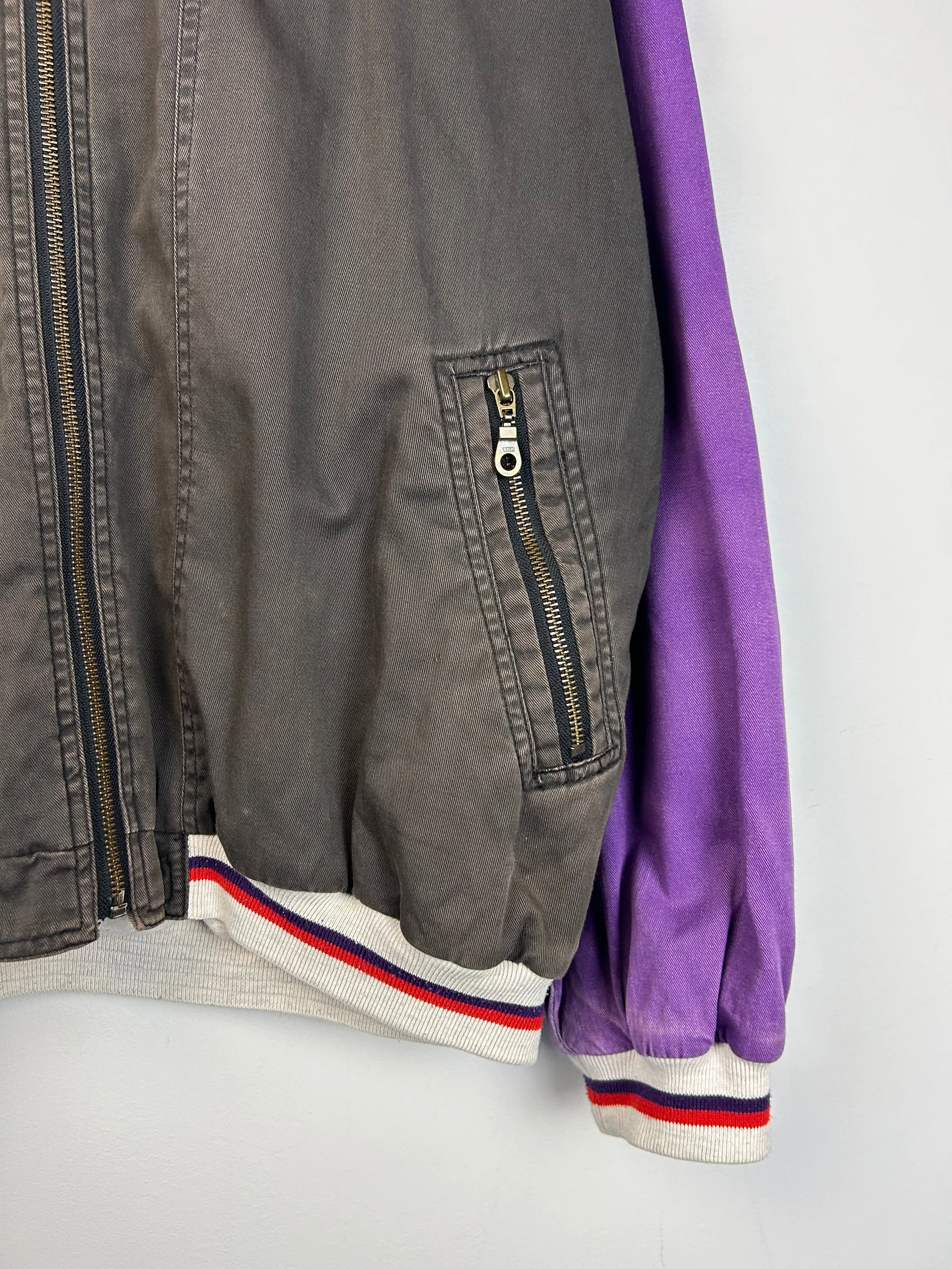 Vintage 80's Nike Black & Purple Varsity Jacket