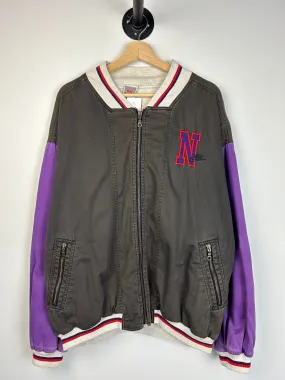 Vintage 80's Nike Black & Purple Varsity Jacket