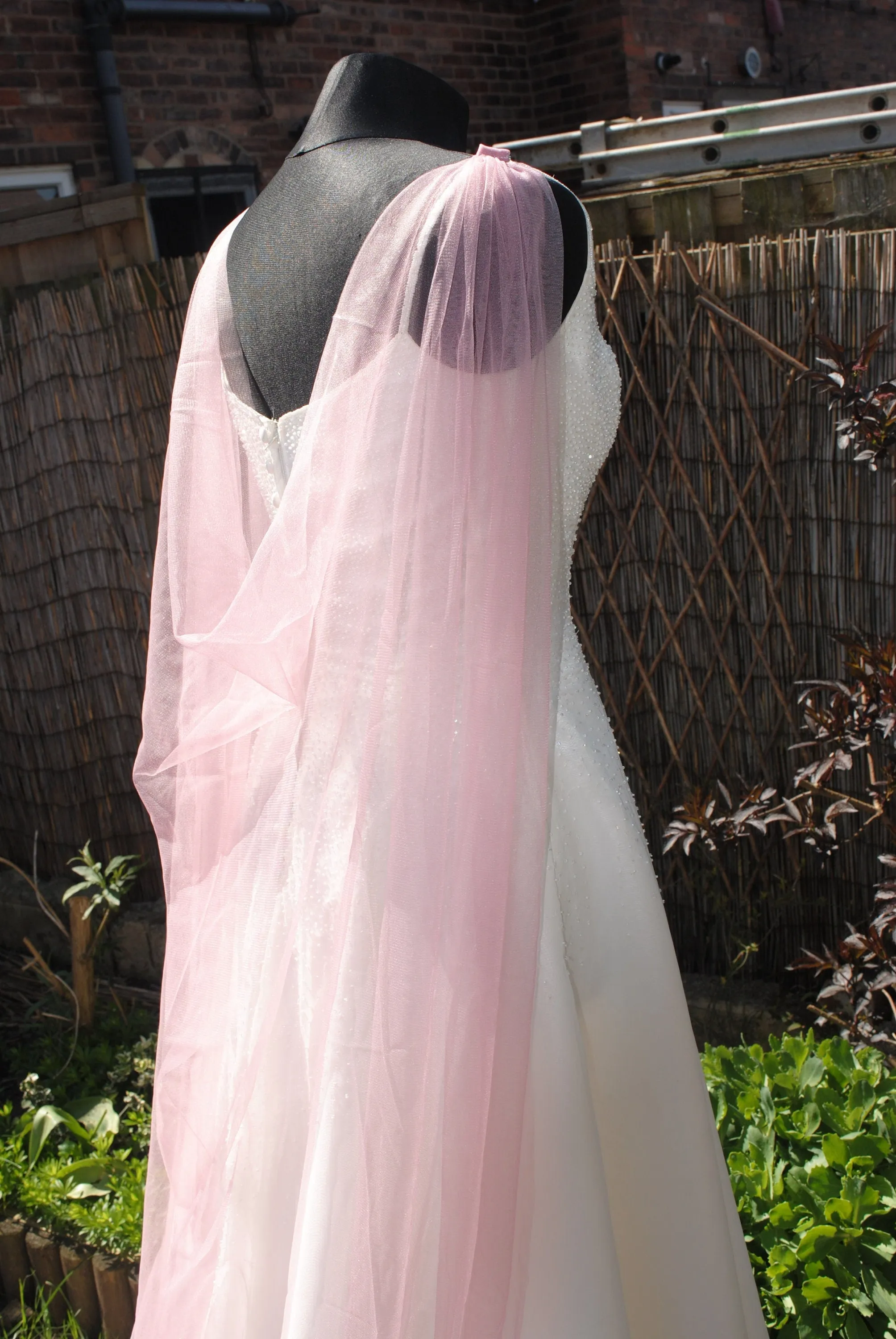 Wedding Cape -  Sparkle Glitter Fabric or Plain Tulle - Other Colours