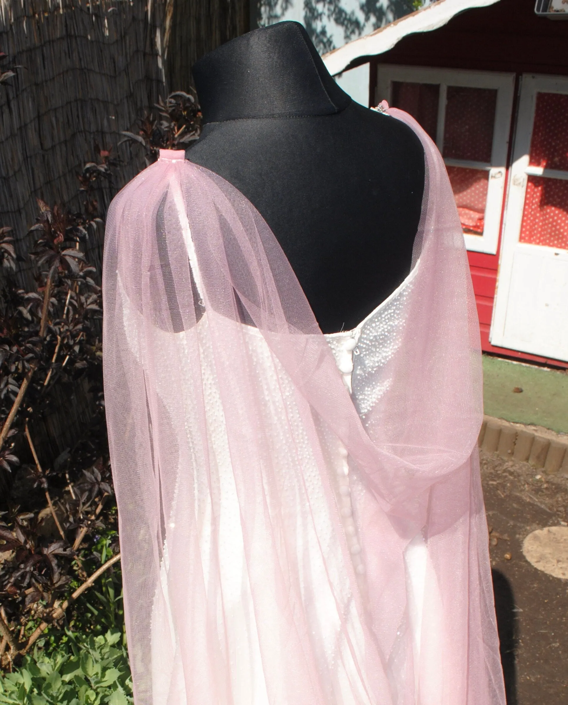Wedding Cape -  Sparkle Glitter Fabric or Plain Tulle - Other Colours