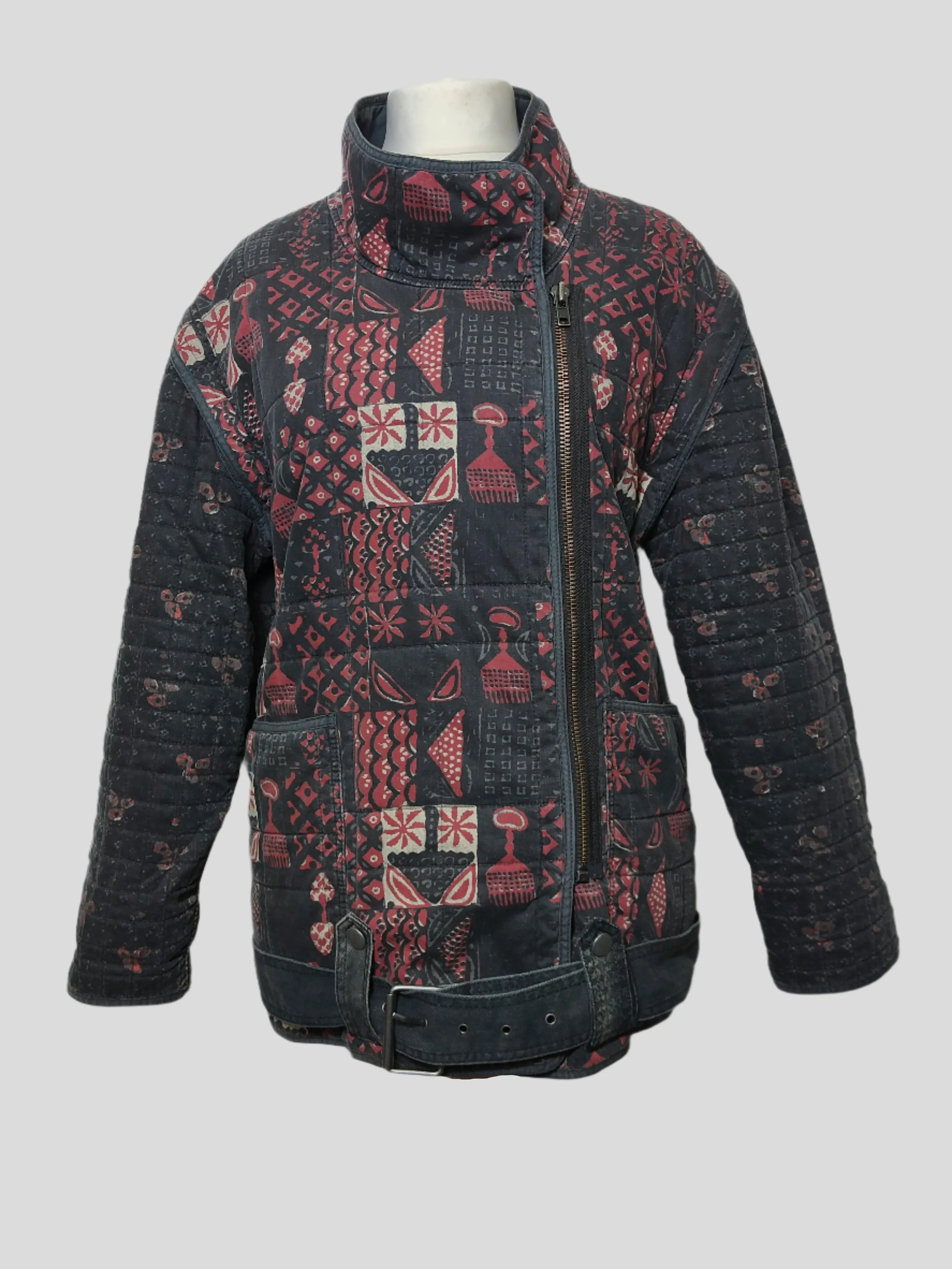 Women's Oversized Quilted Jenny Moto Jacket/Gilet Combo