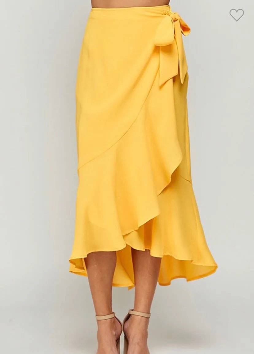 Wrap Midi Skirt