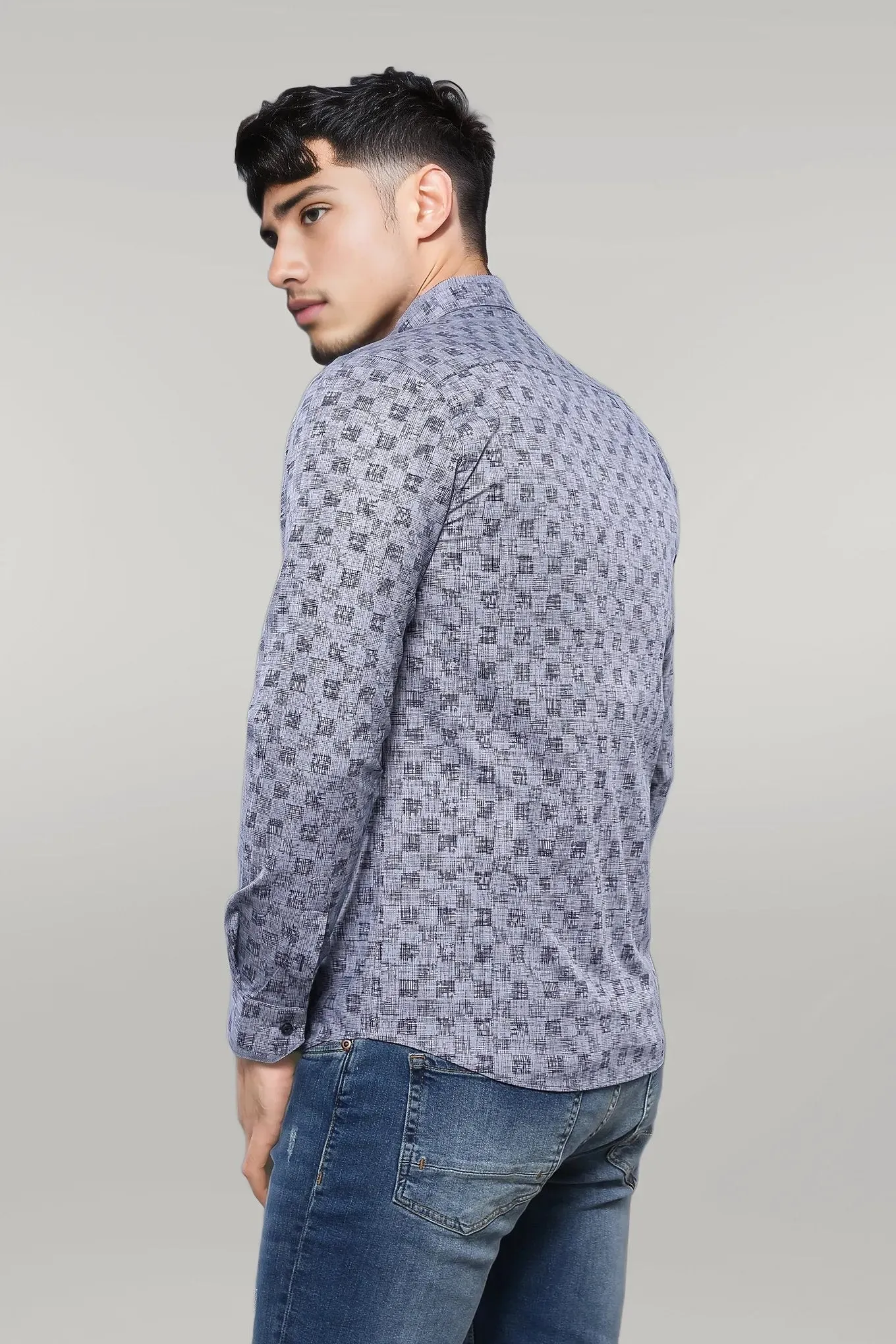 WSS Patterned Long Sleeve Shirt  - Singen