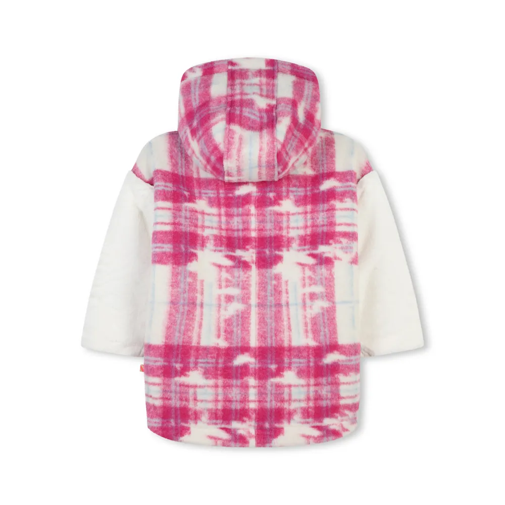 Zip Up Plaid Puffer CoaT