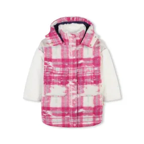 Zip Up Plaid Puffer CoaT