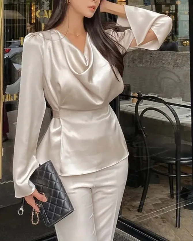 Zoe Drape Blouse